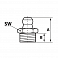 Пресс-масленка H1, прямая, нержавеющая сталь, M5x0.8, V2A, SK, SW 7 (1120701)